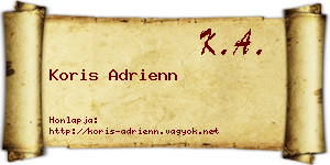 Koris Adrienn névjegykártya